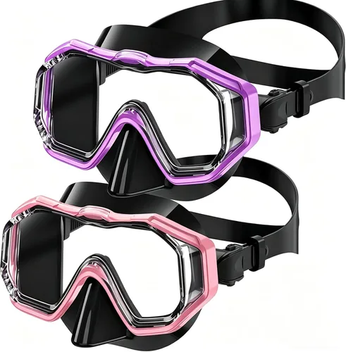 Vista 13 de Kids Swim Goggles 4‑16, 3‑Window Shatter‑Resistant Anti‑Fog, 180‑Degree Panoramic View with Nose Cover