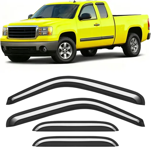 Vista 9 de Protector de lluvia extra grueso para Ford F150 2004-2014 Extended Cab/SuperCab protectores de lluvia con cinta adhesiva lateral de camioneta