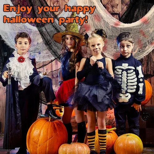 Vista 4 de Xgunion Tela espeluznante de Halloween, 6 piezas de 30 x 72 pulgadas, tela de gasa espeluznante y espeluznante para Halloween, decoración de 2