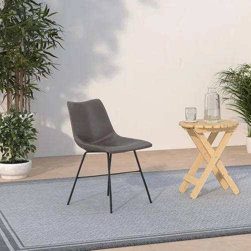 Vista 2 de Poly and Bark Paxton - Juego de 2 sillas de comedor, color marrón