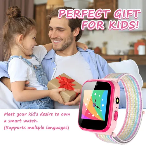 Vista 7 de Vakzovy Reloj inteligente para niños, regalo para niñas de 6 a 8 años, con cámara de video, música, audiolibros, relojes para niñas de 8 a 10 años