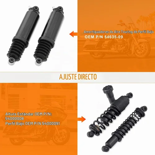 Vista 5 de Kits de descenso trasero ajustable para motocicleta Eumti 1"2"3" Compatible con Harley Touring Standards Street Glide Electra Glide Ultra Glide Road