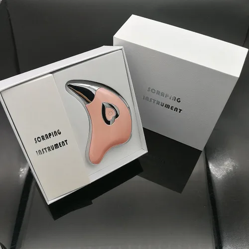 Vista 2 de Gua Sha - Herramienta de masaje para raspar con borde ultra liso, placa de raspado de microcorriente, placa de raspado facial vibrante, masajeador