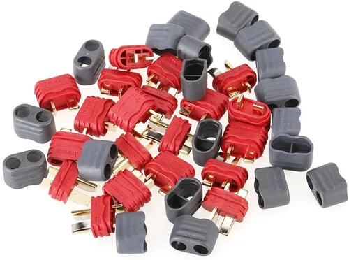 Vista 10 de Amass - 10 pares de conectores en T actualizados de la funda Deans Conector Deans Plug para piezas RC (10 pares de enchufe en T)