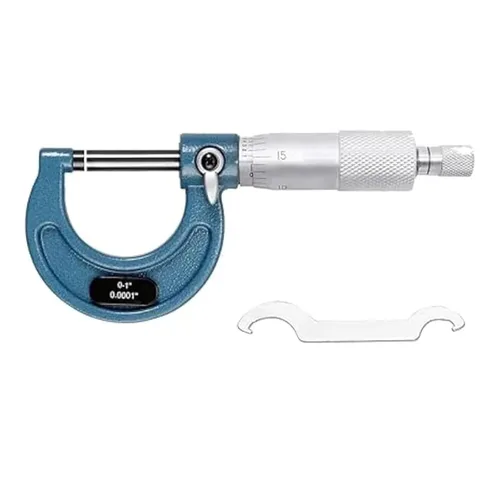 Vista 3 de Precision Outside Micrometer, 0-1 Inch Machinist Micrometer, 0.0001 Inch Scale Measuring Tool Set