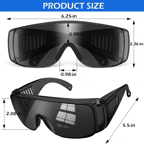 Vista 3 de OXG Anteojos de seguridad antivaho sobre anteojos, ANSI Z87.1, gafas de seguridad para hombres y mujeres