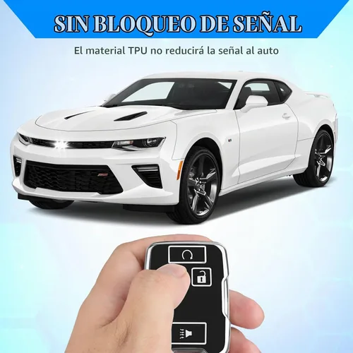 Vista 3 de QBUC - Funda para llavero Chevy con llavero (A: negro)