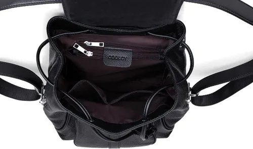 Vista 7 de COOLCY Nueva mochila vintage de cuero genuino para mujer