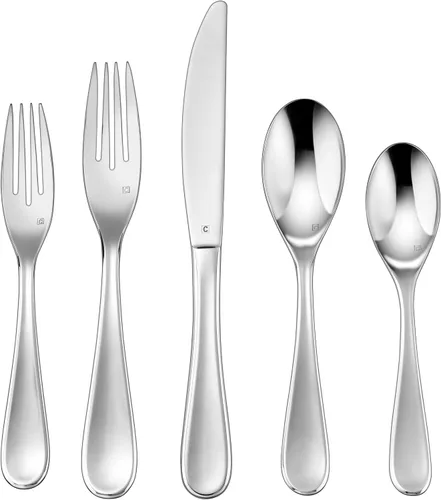 Vista 2 de Cuisinart Cubiertos Elite Maree Collection, Plata, CFE-MA20 (paquete de 3)