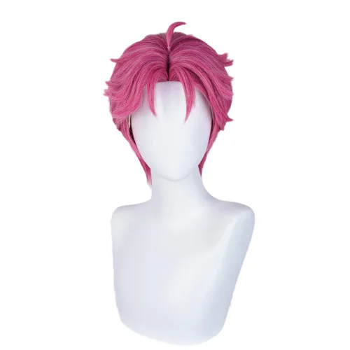 Vista 12 de LABEAUTÉ Peluca corta negra para cosplay, peluca de estilo anime masculino, fibra sintética resistente al calor, para cosplay, pelo sintético