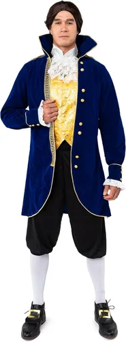 Vista 4 de Spooktacular Creations Disfraz de aristócrata para hombres y adultos disfraz de aristócrata disfraz de los años 1800 para hombres juego de roles XL