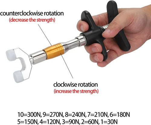 Vista 2 de HURRISE Herramienta manual de corrección de ajuste quiropráctico para masaje de espalda de columna vertebral, ajustador de herramienta de ajuste
