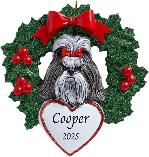 Vista 37 de Adornos personalizados para árbol de Navidad 2025 para mascotas, Chihuahua con corona, recuerdo para los amantes de los perros de los cachorros