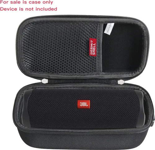 Vista 2 de Hermitshell Funda rígida de viaje compatible con JBL FLIP 5 / JBL FLIP 6 / JBL Flip 7 Altavoz Bluetooth portátil impermeable (negro)