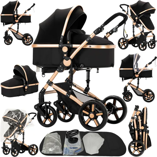Vista 13 de Cochecito de bebé 2 en 1, cochecito convertible, cochecito estándar reversible, cochecito de bebé portátil, cochecito de bebé, cochecito plegable