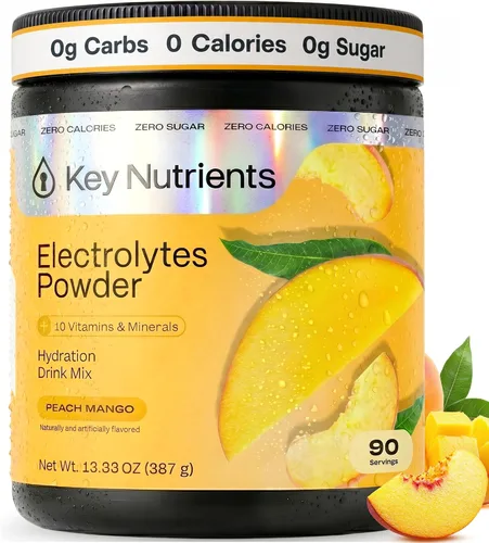 Vista 12 de KEY NUTRIENTS Electrolitos en polvo sin azúcar, limonada de maracuyá con 6 electrolitos y minerales, fibra prebiótica y polvos de hidratación