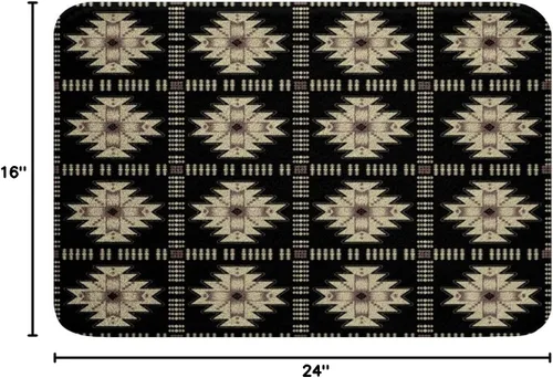Vista 2 de Feelyou Aztec Bathroom Rugs Aztec Southwestern Printed Bath Mats for Bathroom Bohemian Bath Rugs for Shower Tub Cowboy Cowgirl Bathroom Accossories