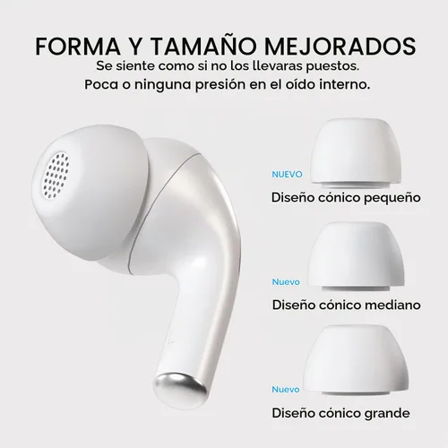 Vista 4 de AirFoams Pro Active Ultra V10.0 - Almohadillas de repuesto de espuma viscoelástica para AirPods Pro 1 y 2, protector de silicona flexible