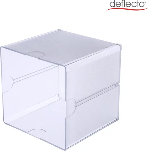 Vista 3 de deflecto Organizador de cubos apilables, 1 compartimento, 6 x 6 x 6, plástico, transparente 350401-AMZ