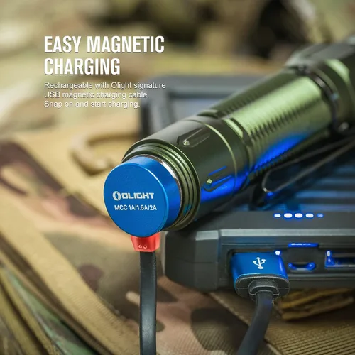 Vista 5 de OLIGHT Warrior 3S - Linterna táctica recargable, 2300 lúmenes, luz LED brillante, interruptores duales compactos, sensor de proximidad, batería