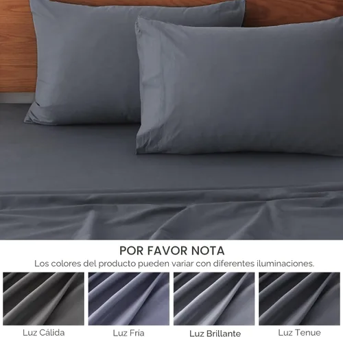 Vista 7 de HYPREST juego de sábanas Queen de bolsillo extra profundo se ajusta a colchones de 18"-24" de profundidad - Juego de sábanas Queen 100% algodón, Gris