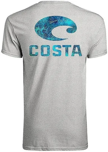 Vista 8 de Costa Del Mar Mossy Oak Coastal - Camiseta de manga corta con cuello redondo para hombre
