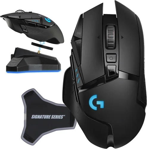 Vista 10 de Logitech G502 X Lightspeed - Mouse inalámbrico para juegos, color negro, Sensor Hero, 25,600 DPI, 13 botones programables, interruptores LIGHTFORCE