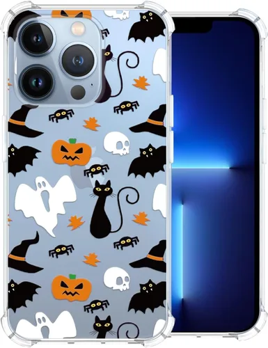 Vista 56 de Funda transparente de Halloween para Google 6a, con patrón de fantasma, funda protectora de TPU suave, delgada, a prueba de golpes, para niños
