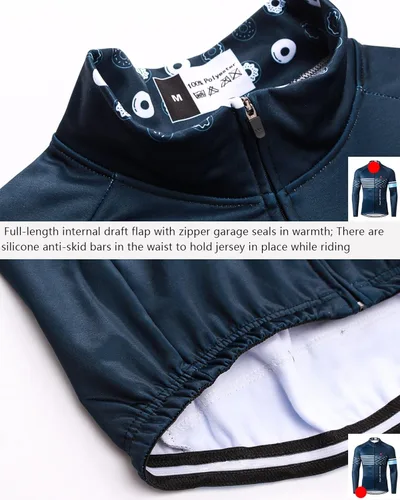 Vista 4 de MR Strgao - Chaqueta térmica de invierno para hombre, resistente al viento, manga larga, suéter para bicicleta, abrigo