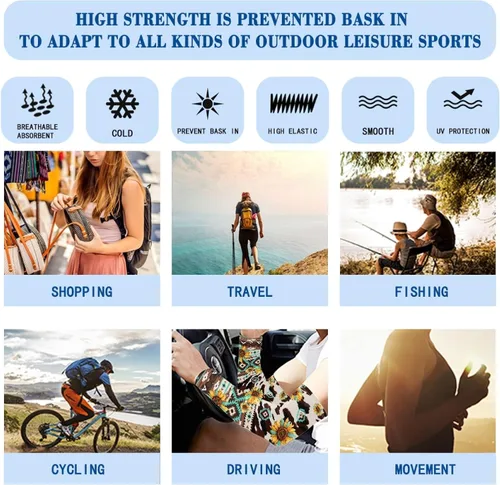 Vista 68 de CLOHOMIN Mangas para brazos, protección solar, mangas de compresión, cubierta de tatuaje para mujeres y hombres, manga deportiva atlética refrescante