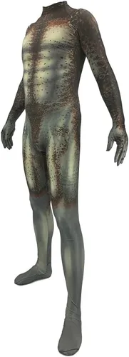 Vista 5 de Disfraz de depredador impreso en 3D, body zentai para adultos y niños, overol de cosplay de Halloween