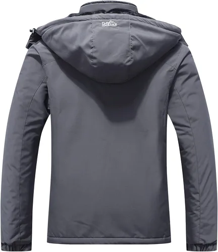 Vista 2 de Pooluly - Chaqueta de invierno para esquísnowboard para mujer, con capucha, impermeable, rompeviento
