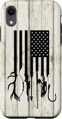 Vista 24 de iPhone 16 Blanco Rústico Pesca Y Caza Pistola Ballesta USA America Case