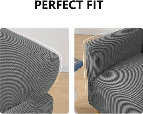 Vista 6 de Funda elástica para sillón con brazo de bañera, funda de forro polar para sillón, funda elástica extraíble para sofá individual, para estudio, bar