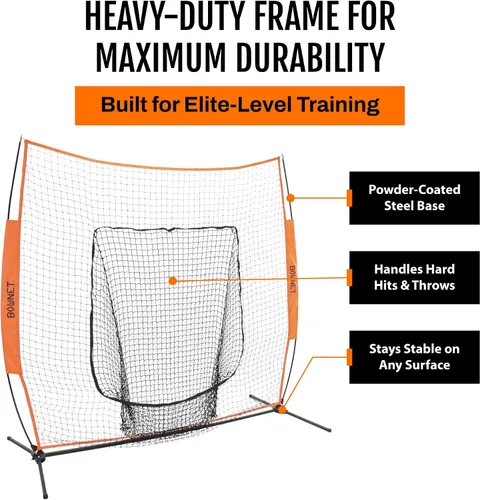 Vista 5 de Bownet Big Mouth - The Original and Most Used Portable Sock Net for Baseball and Softball, Hitting and Pitching