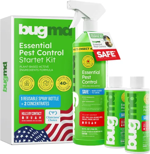 Vista 9 de BugMD matahormigas y concentrado de aerosol antiinsectos - Mata cucarachas y chinches de interior, aerosol para arañas para el hogar, defensa contra