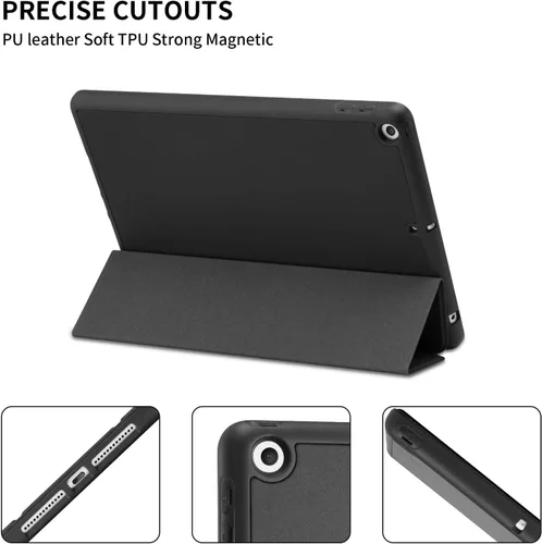 Vista 6 de Funda para iPad 8ª/7ª generación (2020/2019) iPad 10.2 pulgadas con soporte para lápices [encendido/apagado] funda protectora con soporte magnetico