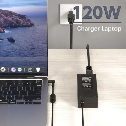 Vista 2 de ROLADA Cargador para portátil de 120 W compatible con USB-C Dock G5 5TW10AA, 5TW10UT, 5TW10AA #ABB, 5TW10UT #ABA; USB-C/A Universal Dock G2 5TW13AA