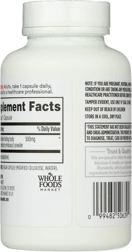 Vista 3 de 365 by Whole Foods Market, Seta melena de león 500mcg, vegano, 90