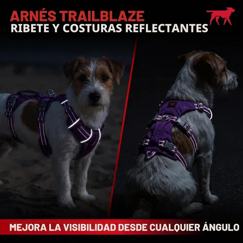 Vista 7 de Arnés para perro Tuff Pupper a prueba de escapes para perros extra pequeños Arnés ajustable ligero sin tirones Equipo multifuncional