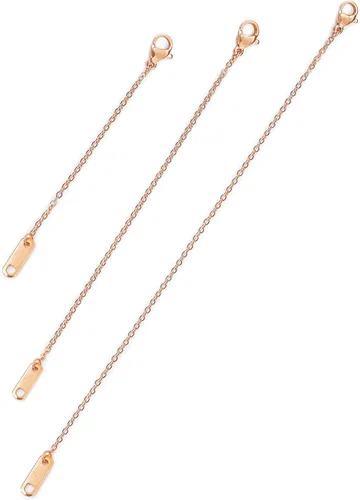 Vista 7 de Altitude Boutique Extensores de collar chapados en oro de 18 quilates, delicado juego de cadena extensora de collar para mujer, juego de 3 piezas