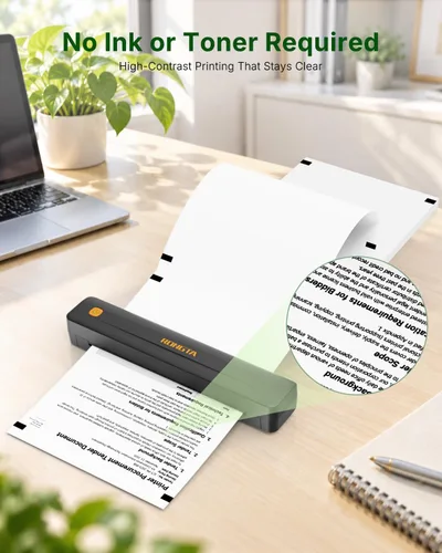 Vista 4 de Papel de impresora térmica de 8.5 x 11 pulgadas para impresoras, 100 hojas