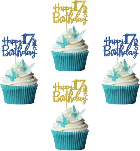 Vista 12 de Decoración para cupcakes de cumpleaños de 5 años, suministros para cupcakes de cumpleaños de 5 años, decoraciones para fiestas de cumpleaños de 5
