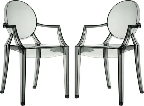 Vista 9 de Silla de Comedor transparente de Casper, Plástico, Azul
