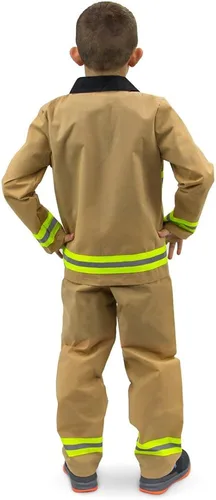 Vista 2 de Fearless Firefighter Disfraz de Halloween para niños - Traje de bomberos mediano