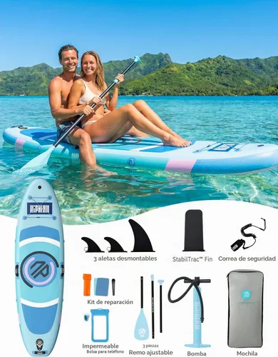 Vista 7 de Niphean 10' Inflatable Paddle Board, Ultra-Light SUP for Beginners