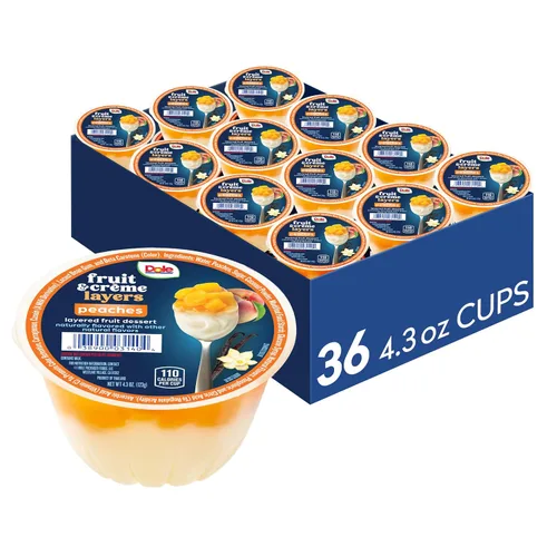 Vista 10 de Dole - Parfait de manzanas y crema bajo en grasa, 4 oz, 24 tazas en total, sin gluten ni lácteos, refrigerios a granel para niños y adultos