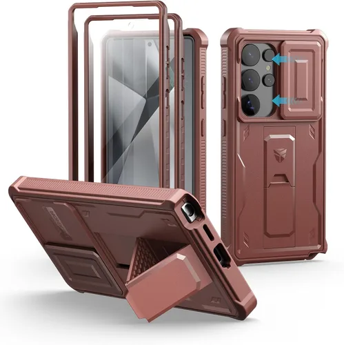 Vista 33 de Dexnor Funda para Samsung Galaxy S24 con Cubierta Deslizante Integrada para Cámara y Protector de Pantalla y Soporte, Funda Resistente a los Golpes