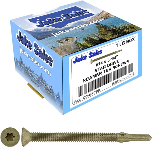 Vista 9 de Tornillos autoperforantes Reamer Tek Torx/Star Head de 10x1-5/8 de madera a metal - para plataformas, remolques - Cabeza de tornillo T-30 Torx 1