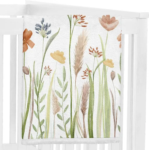 Vista 3 de Sweet Jojo Designs Manta de jardín floral bohemio para niña de flores – recién nacido mensual primer año foto crecimiento infantil regalo regalo